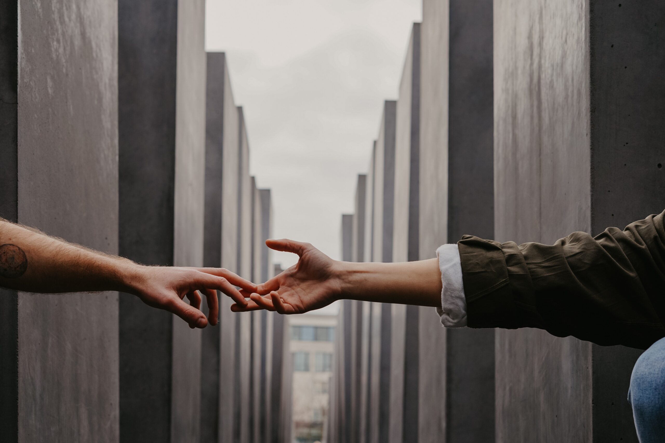 outreached hands