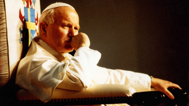 St. Pope John Paul II thinking