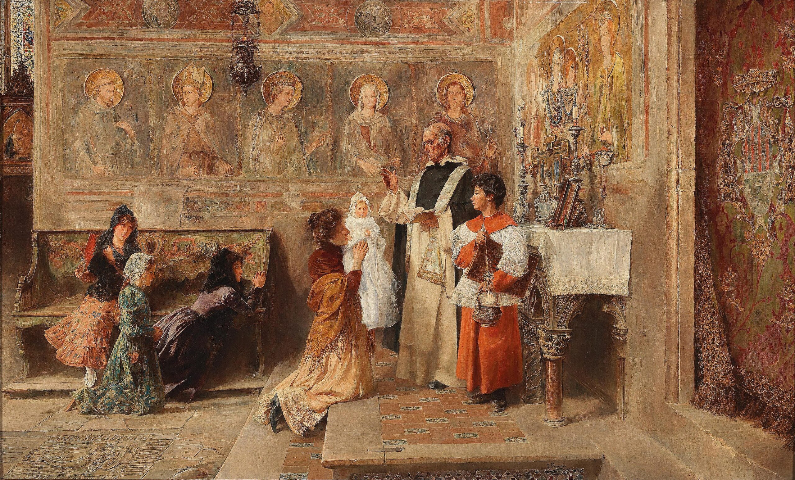 Vicente Poveda Taufe in Assisi 1899