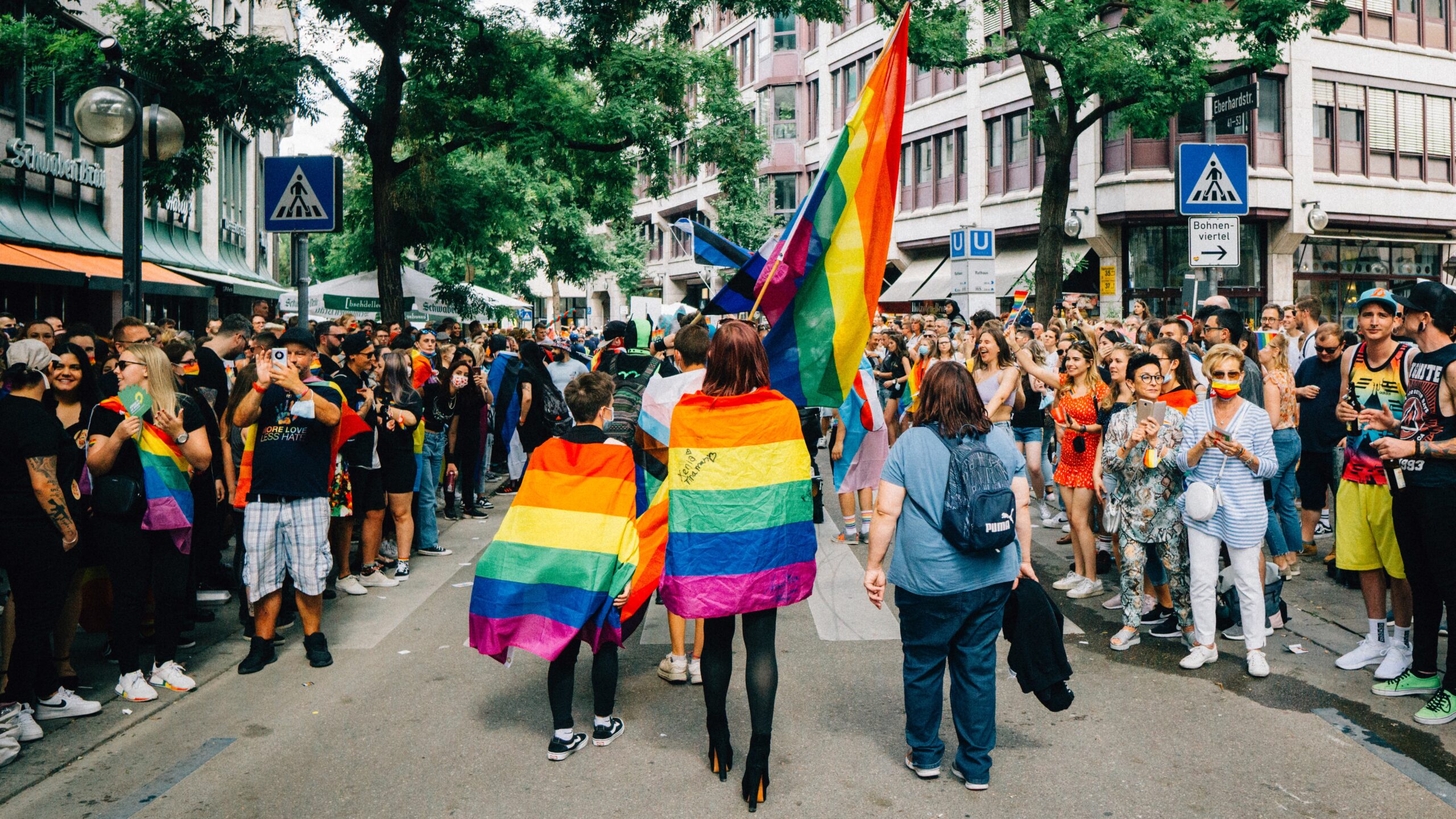 Pride parade scene