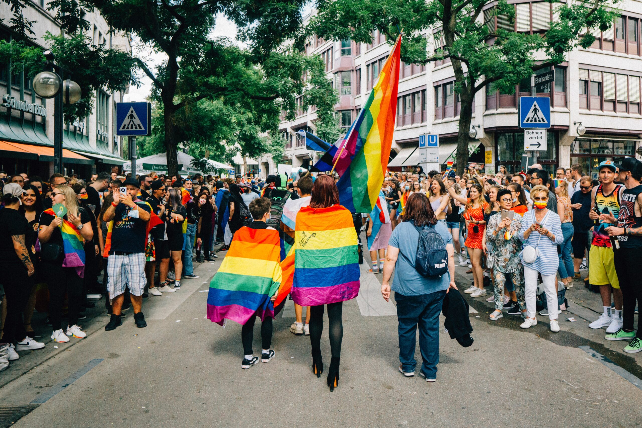 Pride parade scene