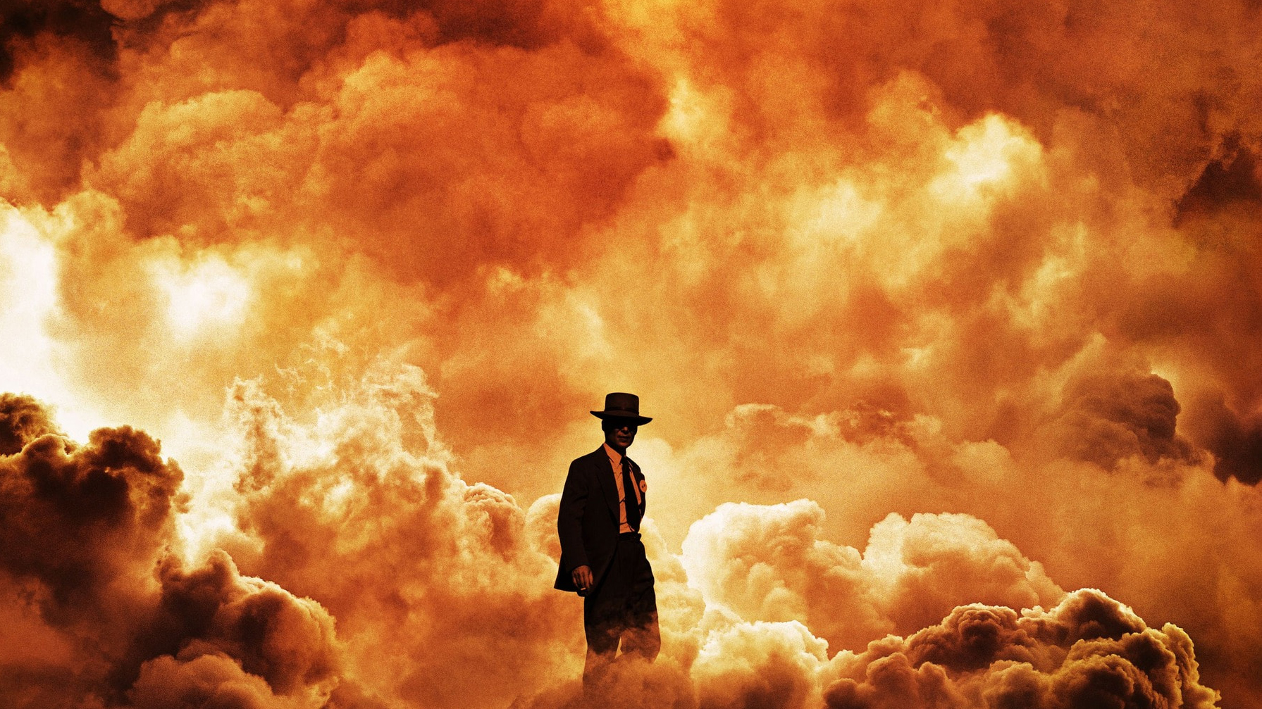 Oppenheimer film scene with smoky background