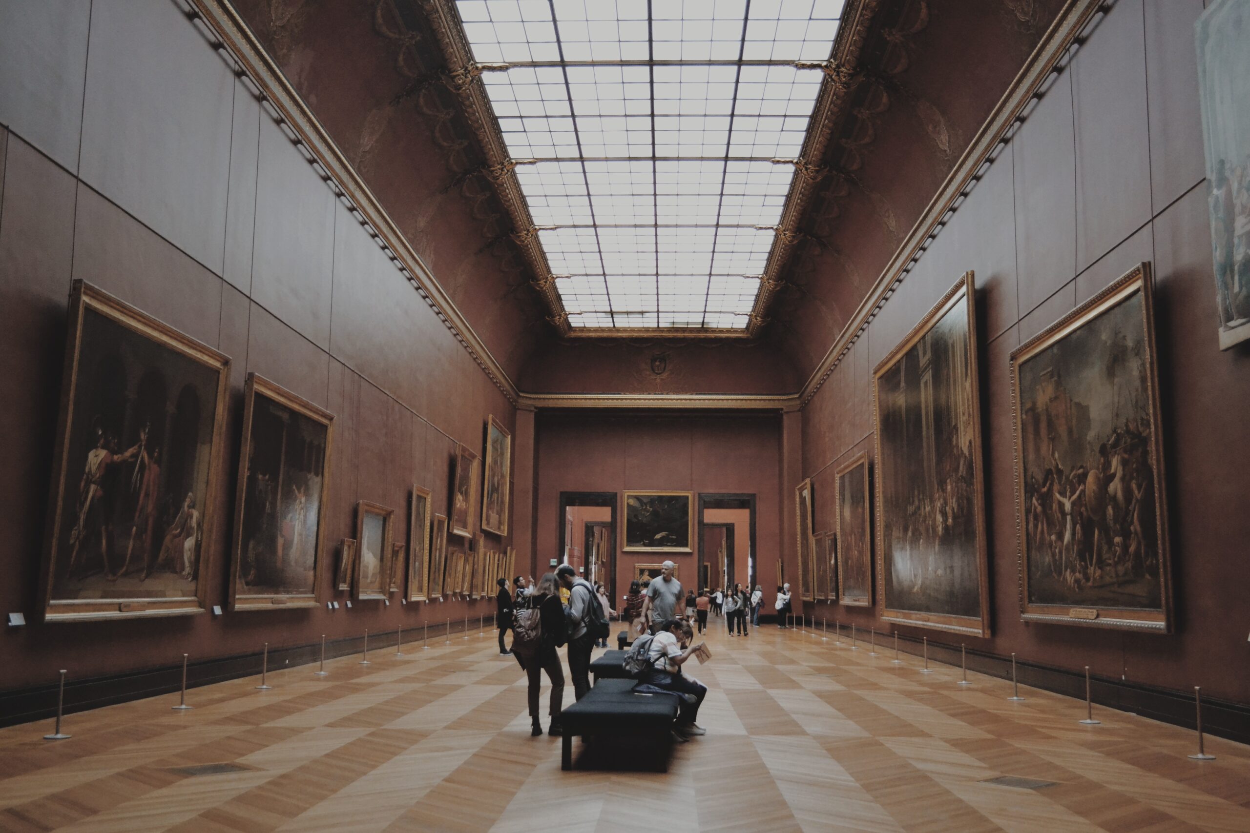 People in a museum