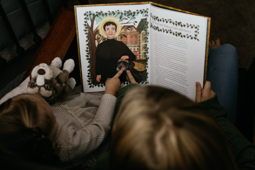 Children reading Saintly Creatures