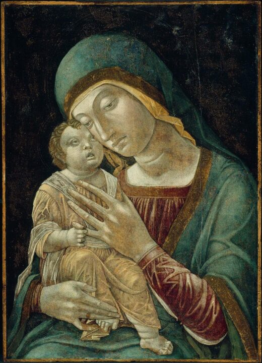 Painting of Mary and the Child Jesus resembling a child with Down syndrome