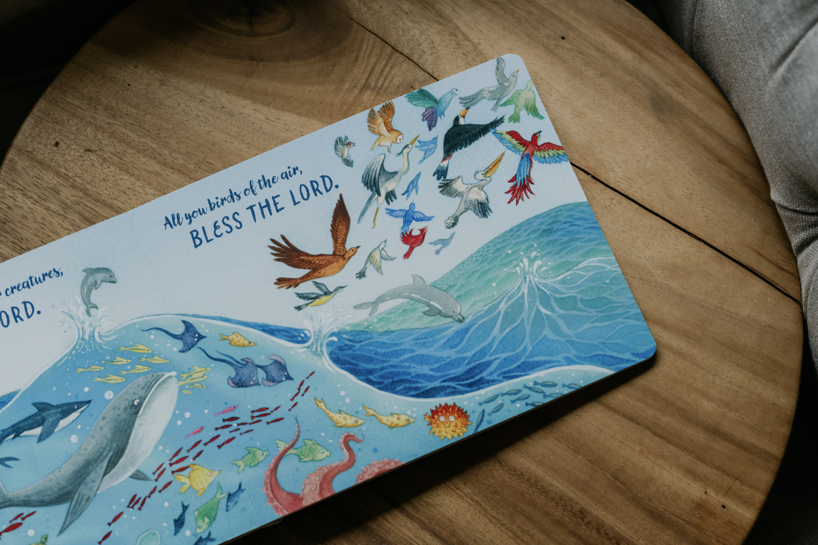 inside of children's religious book Bless the Lord