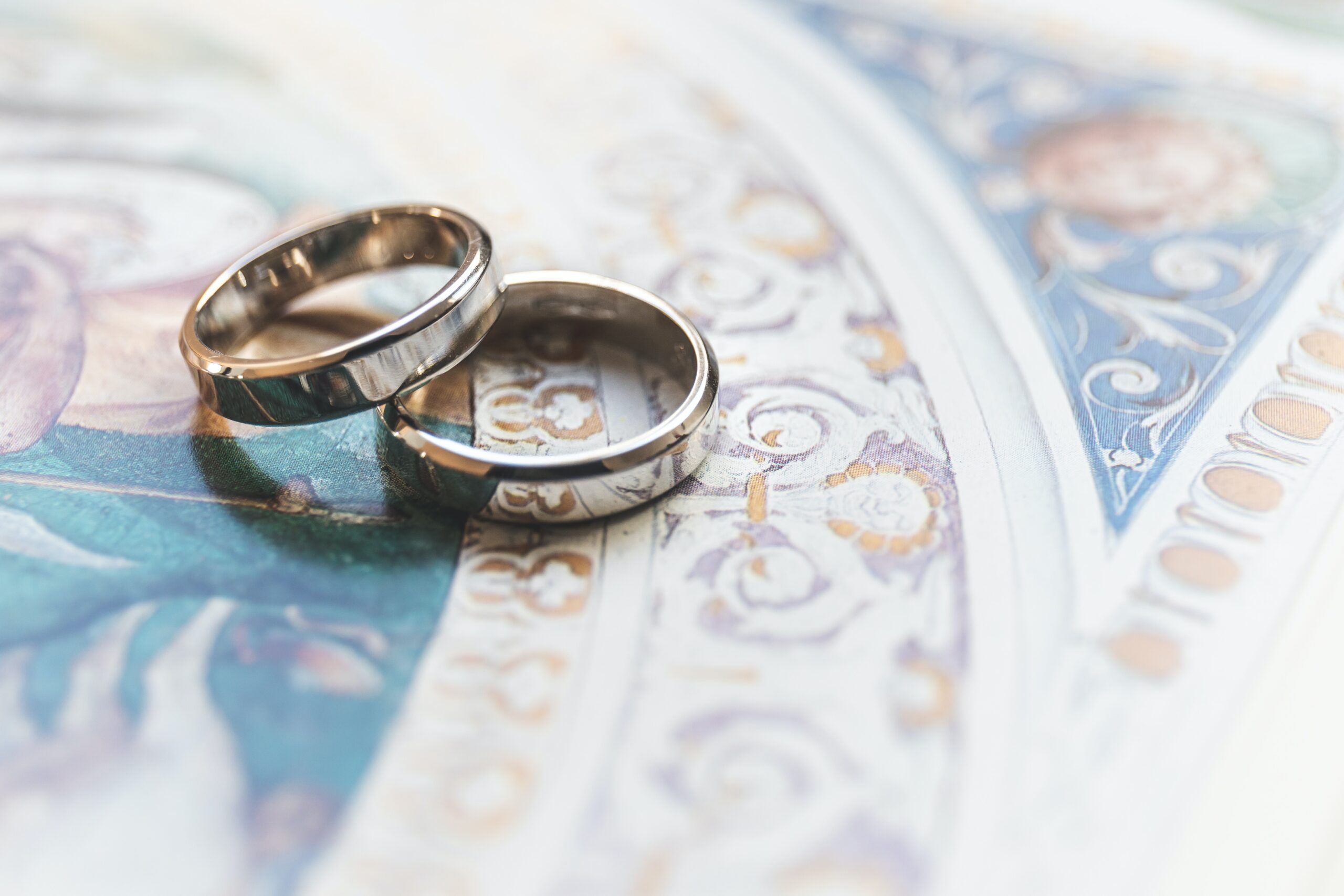 two wedding rings