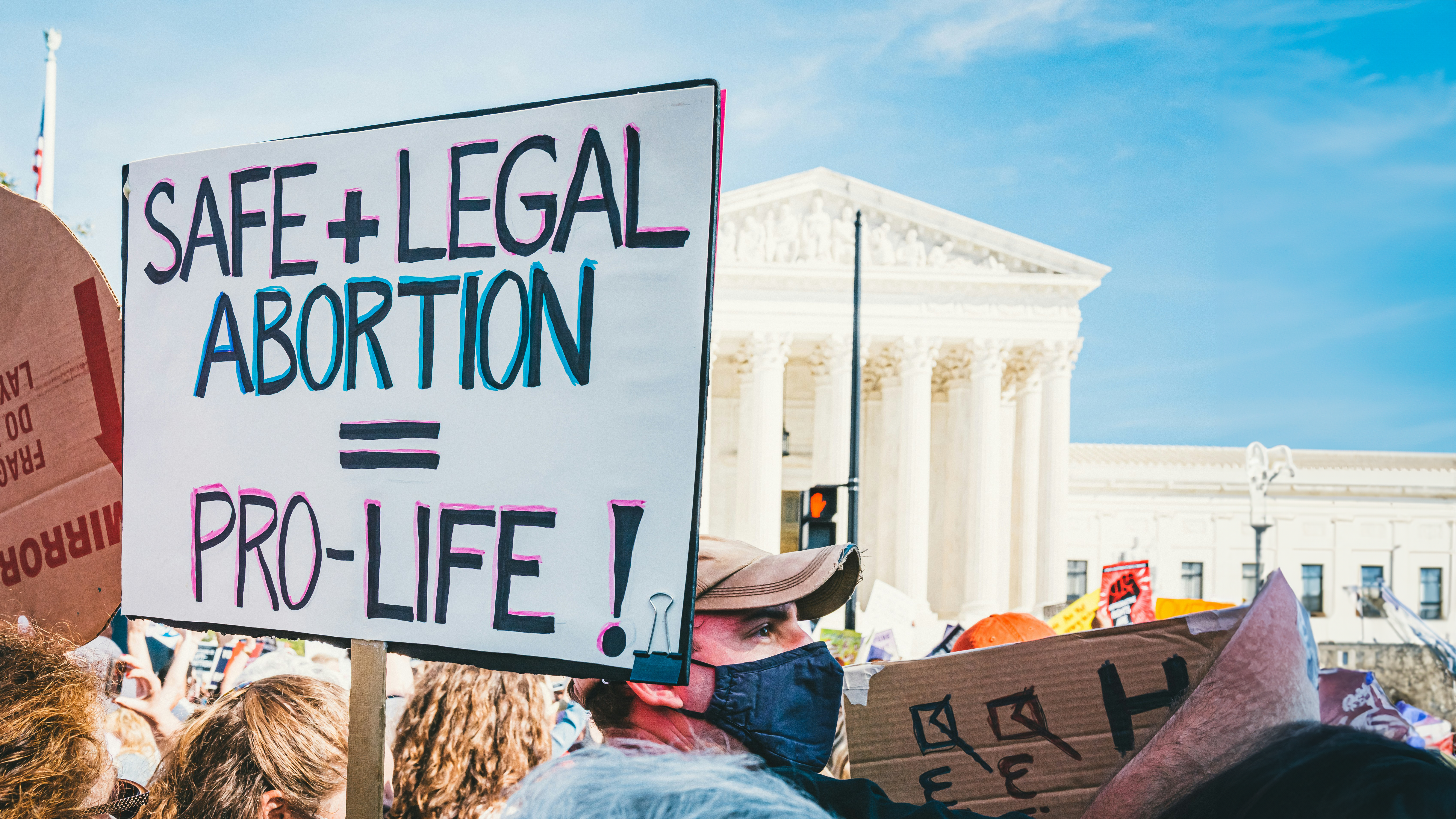 Pro-abortion sign in the street