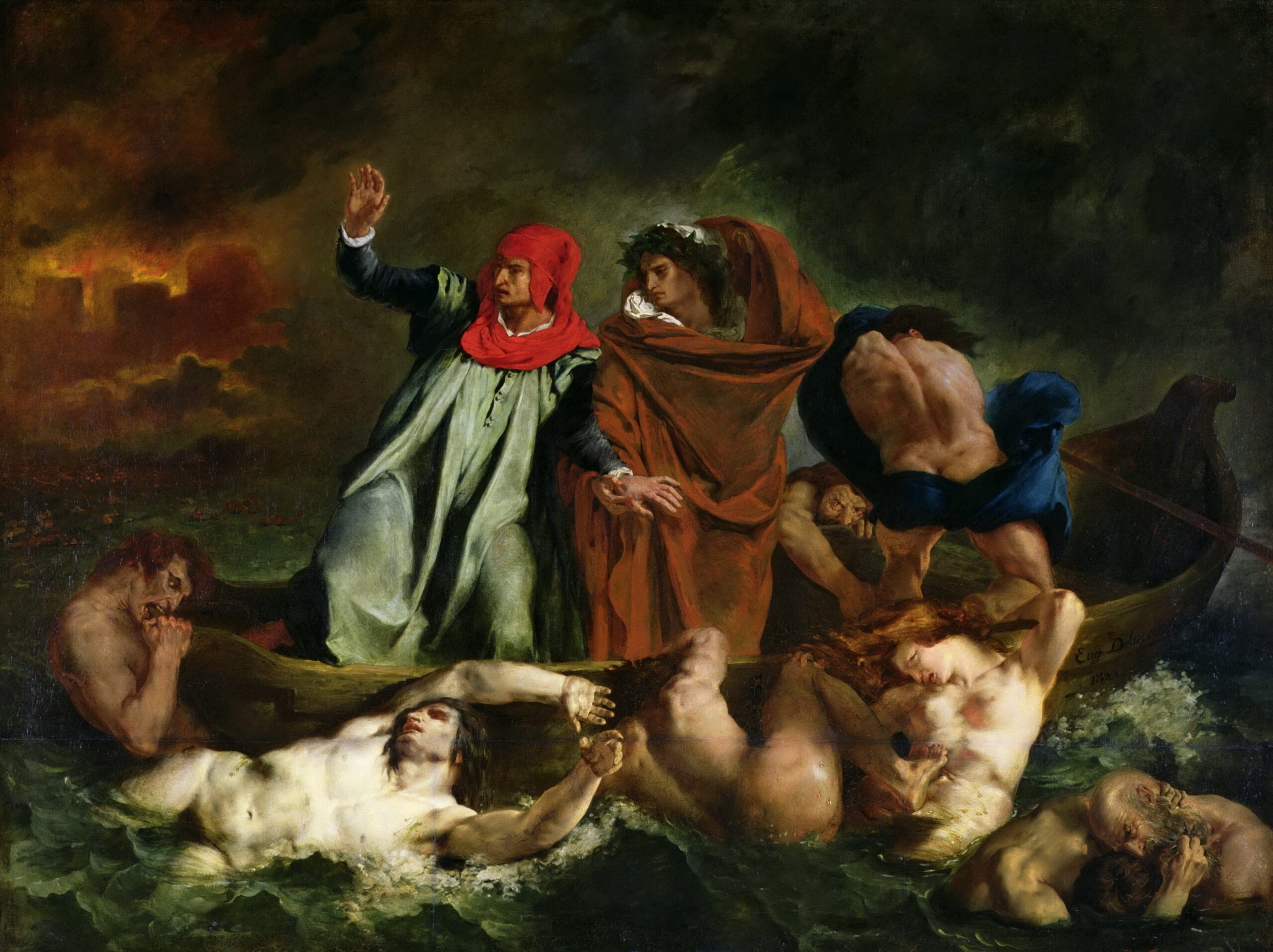 The Barque of Dante by Delacroix