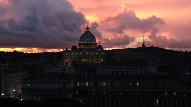 Moody sky above Vatican City