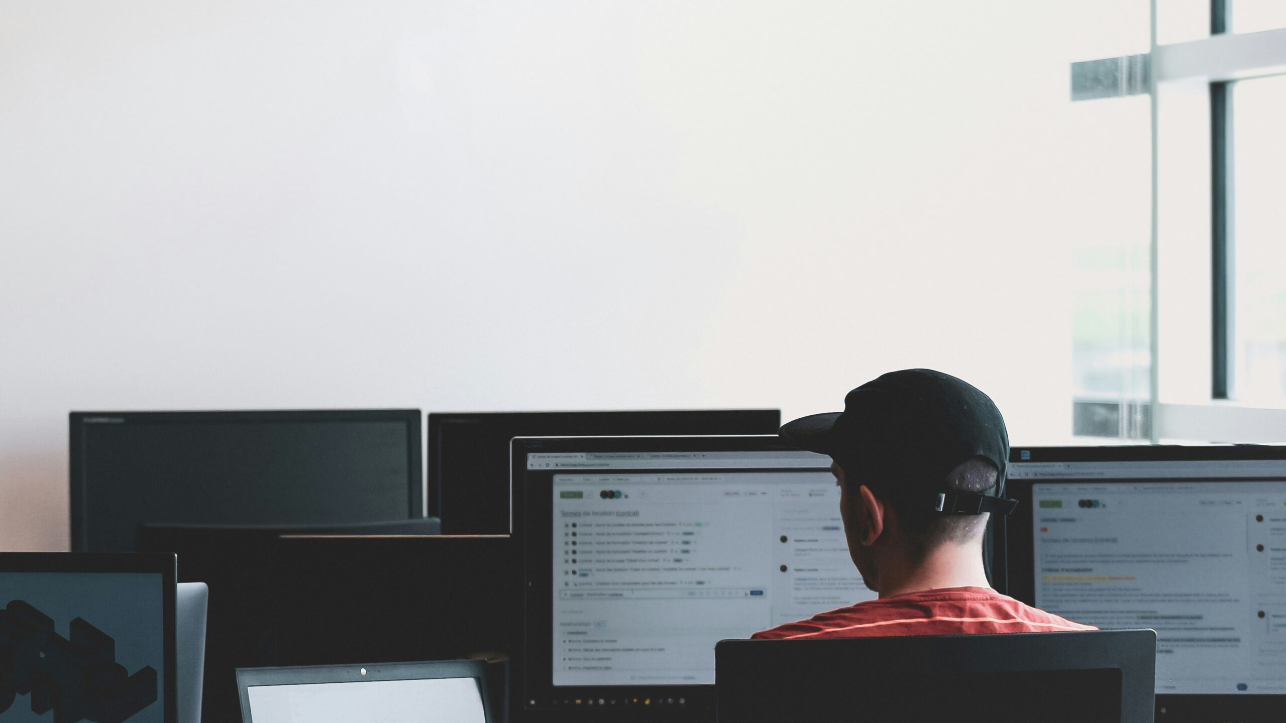 Man working at a computer