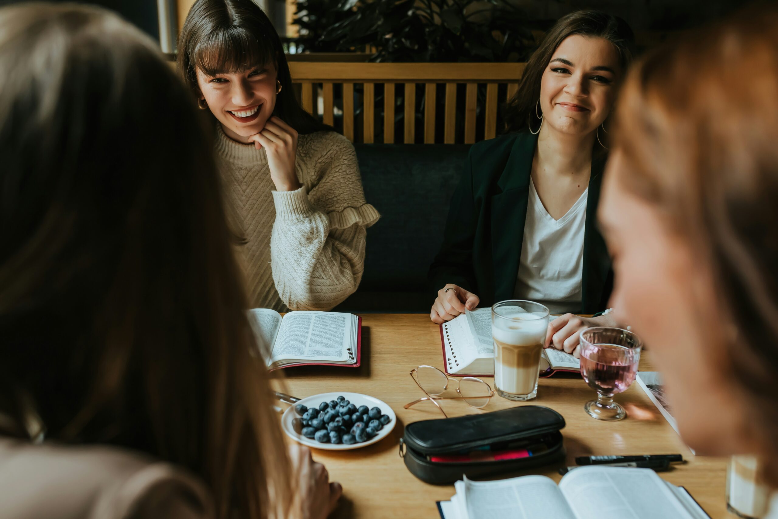 women gathered at a table