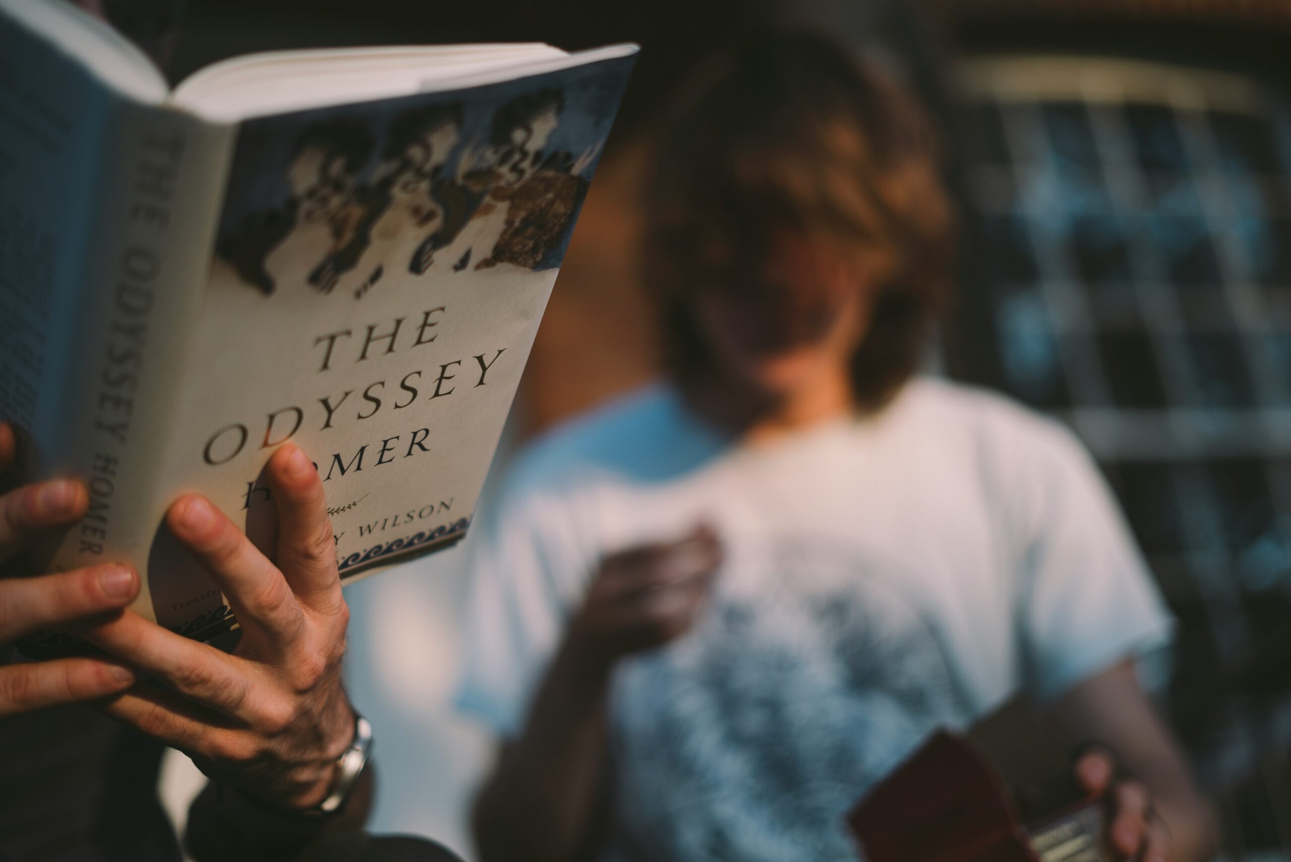 People reading Homer's The Odyssey