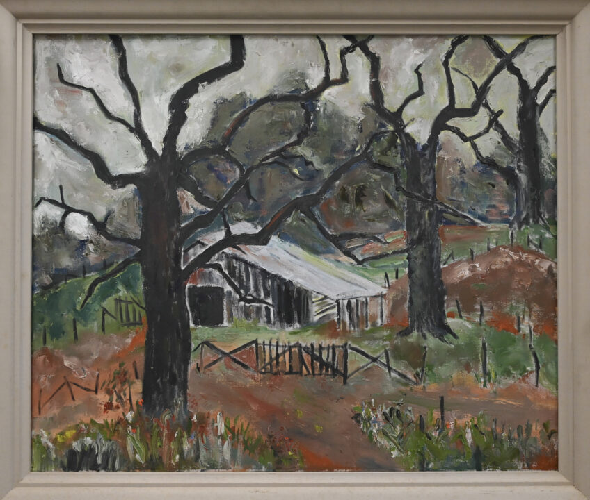 Flannery O'Connor Barn painting. Georgia College & State University, photo by Anna Gay Leavitt