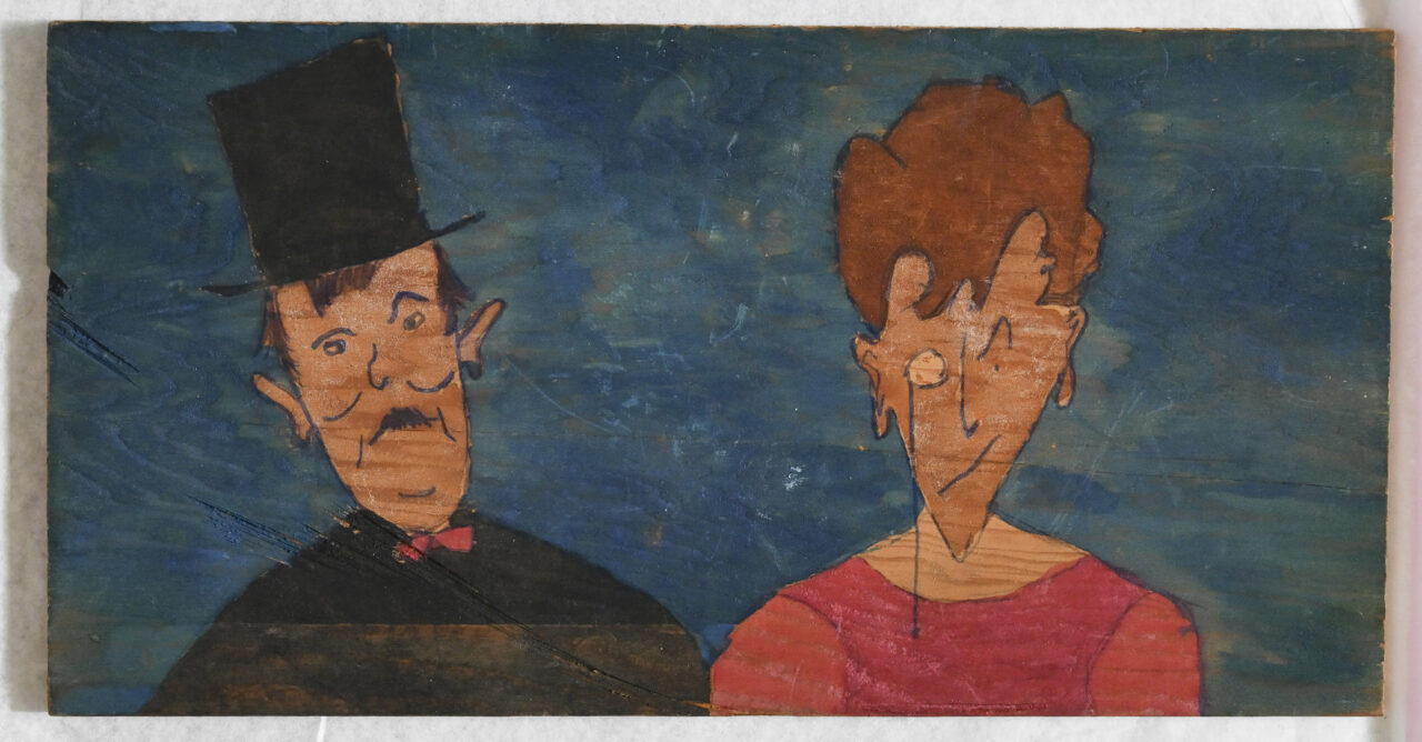 Flannery OConnor woodblock painting