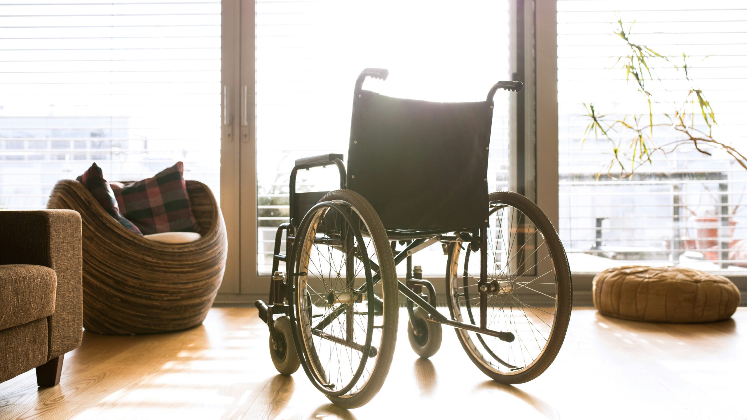wheelchair in a room