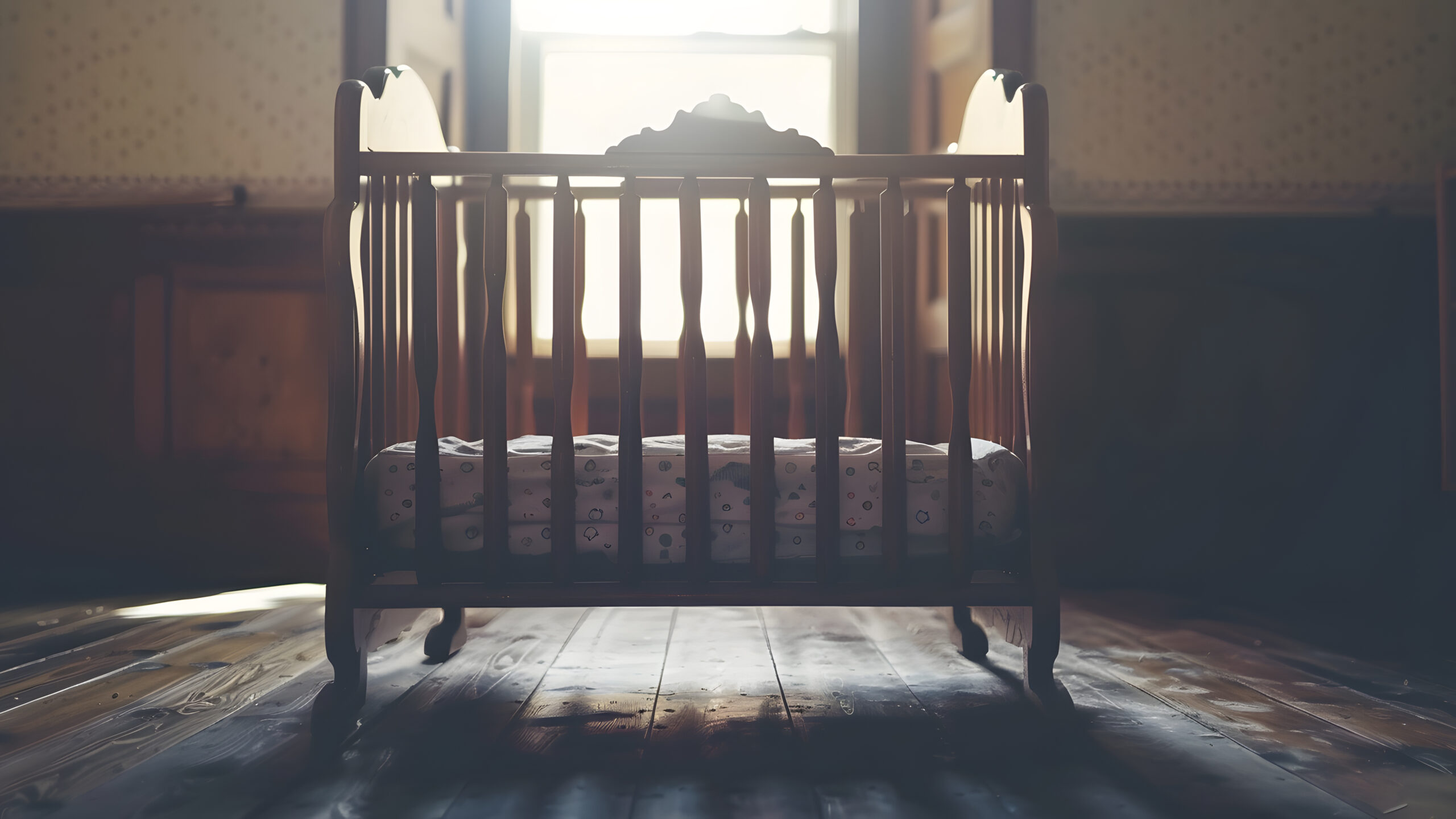 an empty crib