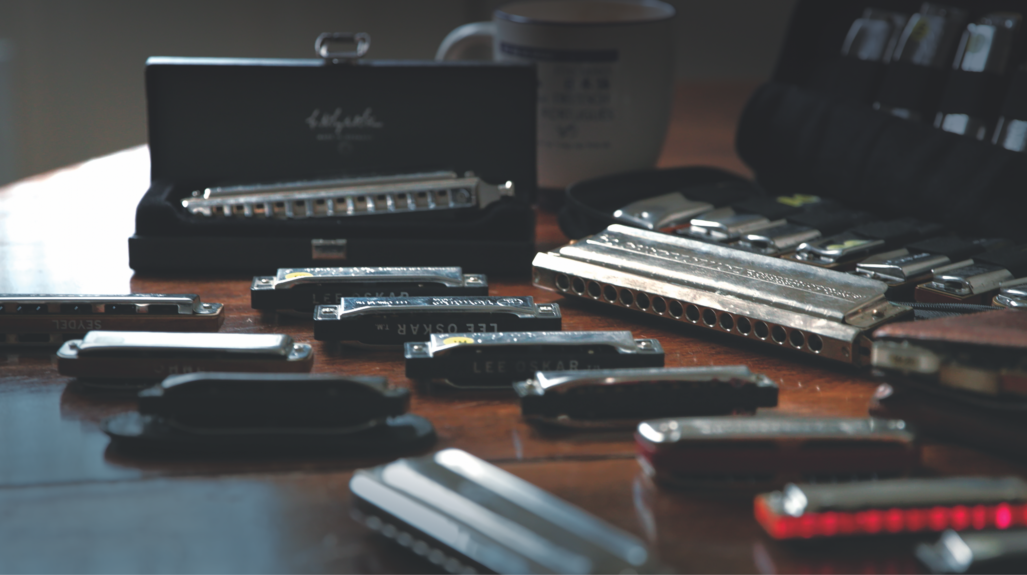 Collection of harmonicas