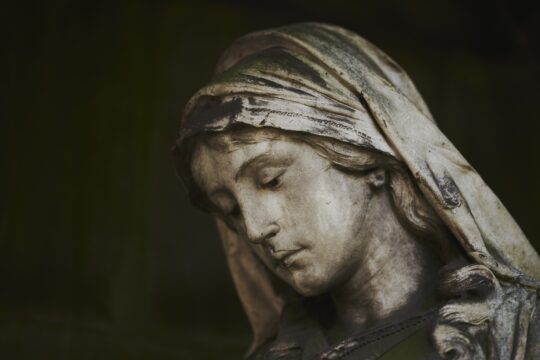 Mary's sorrowful face