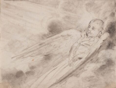 drawing of angel baby
