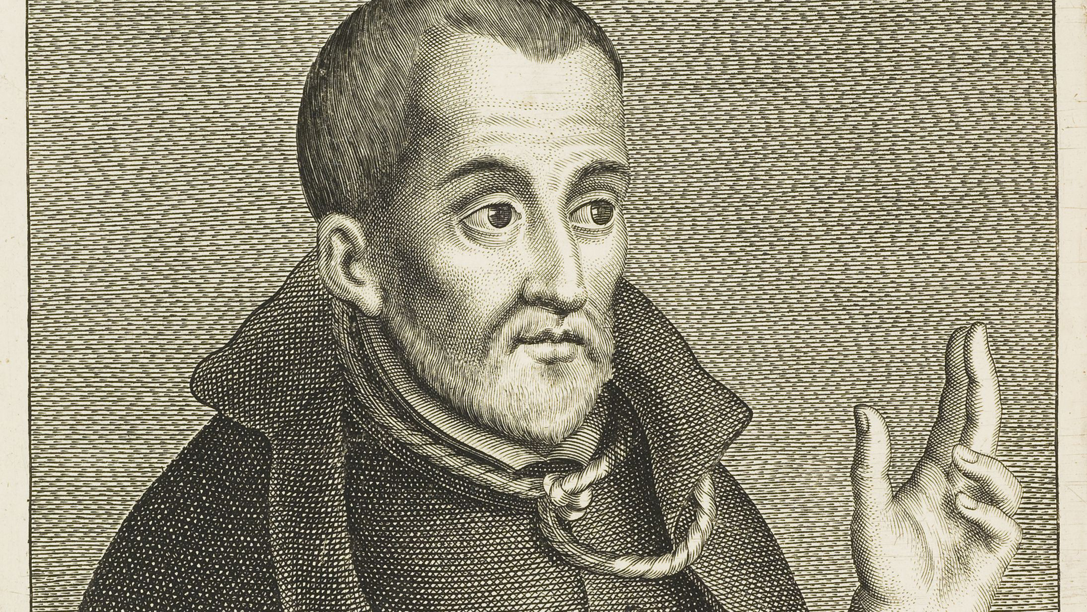 man holding finger up