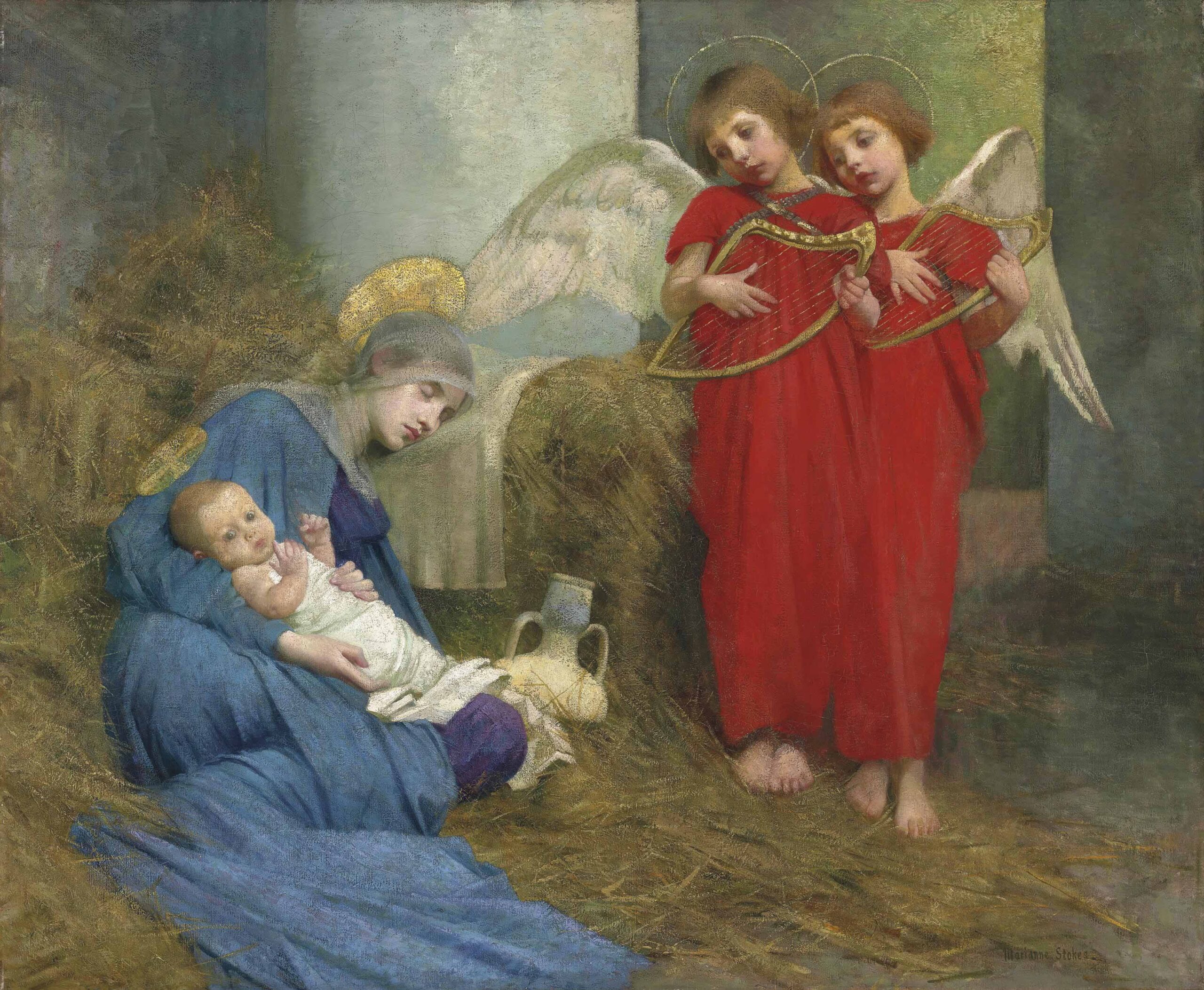Marianne Stokes "Angels Entertaining the Holy Child"
