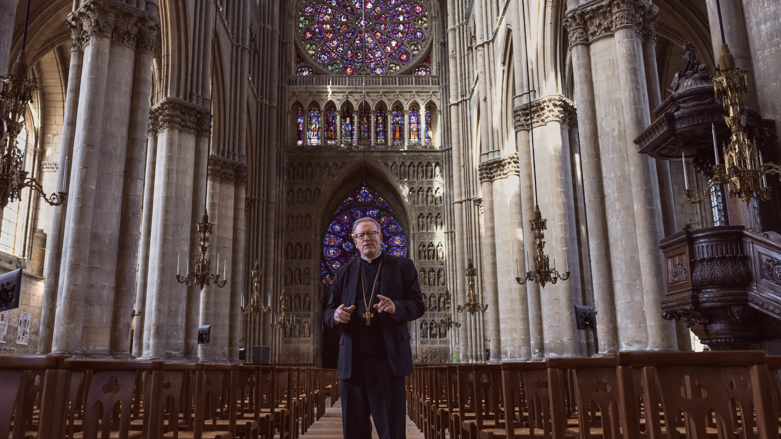 Bishop Barron in the Heaven in Stone and Glass film